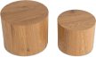 Set măsuțe de cafea culoare stejar natur LEILA