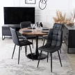 Masă de dining 100 cm, culoare stejar rustic/negru LINO