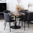 Masă de dining 100 cm, culoare stejar rustic/negru LINO