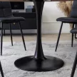 Masă de dining 100 cm, culoare stejar rustic/negru LINO
