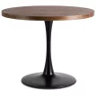 Masă de dining 100 cm, culoare stejar rustic/negru LINO