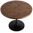 Masă de dining 100 cm, culoare stejar rustic/negru LINO
