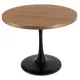 Masă de dining 100 cm, culoare stejar auriu/negru LINO