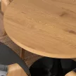 Masă de dining 100 cm, culoare stejar auriu/negru LINO