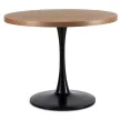 Masă de dining 100 cm, culoare stejar auriu/negru LINO