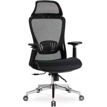 Scaun rotativ ergonomic, culoare negru LITOS