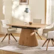 Masă ceramică extensibilă pentru dining 160–200 cm, finisaj stejar LIZBONA