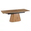 Masă ceramică extensibilă pentru dining 160–200 cm, finisaj stejar LIZBONA