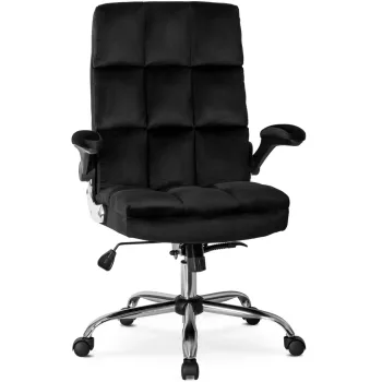 Scaun rotativ LONDON negru catifea