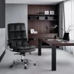 Scaun rotativ LONDON negru catifea