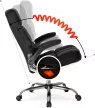 Scaun rotativ LONDON negru catifea