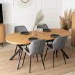 Masă extensibilă LUGO 90-190 cm stejar auriu/negru
