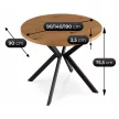Masă extensibilă LUGO 90-190 cm stejar auriu/negru