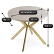 LUGO bővíthető étkezőasztal 90-190 cm kasmír/arany