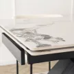 Masă ceramică extensibilă Luigi 160–240 cm marmură albă/negru
