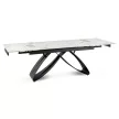 Masă ceramică extensibilă Luigi 160–240 cm marmură albă/negru