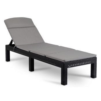 Fotoliu de grădină LUIZJANA din technorattan negru