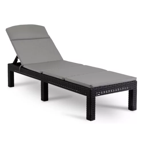 Fotoliu de grădină LUIZJANA din technorattan negru