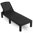 Fotoliu de grădină LUIZJANA din technorattan negru