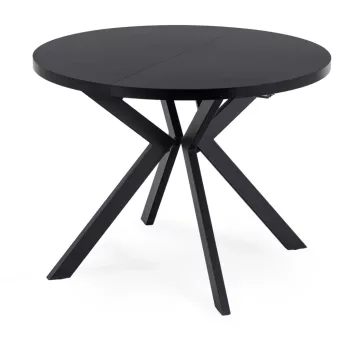 Masă extensibilă dining negru 100–250 cm Lukas