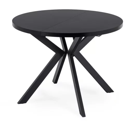 Masă extensibilă dining negru 100–250 cm Lukas