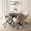 Masă extensibilă dining negru 100–250 cm Lukas