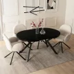 Masă extensibilă dining negru 100–250 cm Lukas