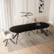 Masă extensibilă dining negru 100–250 cm Lukas