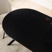Masă extensibilă dining negru 100–250 cm Lukas