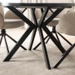 Masă extensibilă dining negru 100–250 cm Lukas