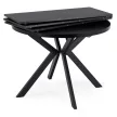 Masă extensibilă dining negru 100–250 cm Lukas