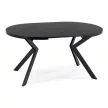 Masă extensibilă dining negru 100–250 cm Lukas