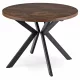 Masă de dining extensibilă 100–250 cm, finisaj stejar rustic/negru LUKAS