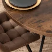 Masă de dining extensibilă 100–250 cm, finisaj stejar rustic/negru LUKAS