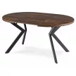 Masă de dining extensibilă 100–250 cm, finisaj stejar rustic/negru LUKAS