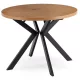 Masă extensibilă de dining 100–250 cm, culoare stejar auriu/negru LUKAS