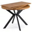 Masă extensibilă de dining 100–250 cm, culoare stejar auriu/negru LUKAS