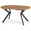 Masă extensibilă de dining 100–250 cm, culoare stejar auriu/negru LUKAS