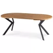 Masă extensibilă de dining 100–250 cm, culoare stejar auriu/negru LUKAS