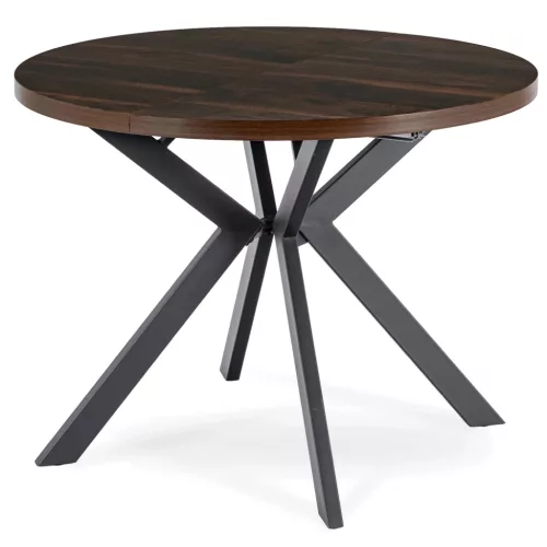 Masă extensibilă dining nuc/negru 100–250 cm Lukas