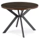 Masă extensibilă dining nuc/negru 100–250 cm Lukas
