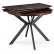 Masă extensibilă dining nuc/negru 100–250 cm Lukas