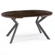 Masă extensibilă dining nuc/negru 100–250 cm Lukas
