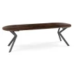 Masă extensibilă dining nuc/negru 100–250 cm Lukas