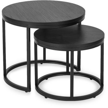 Set măsuțe de cafea culoare negru MANU