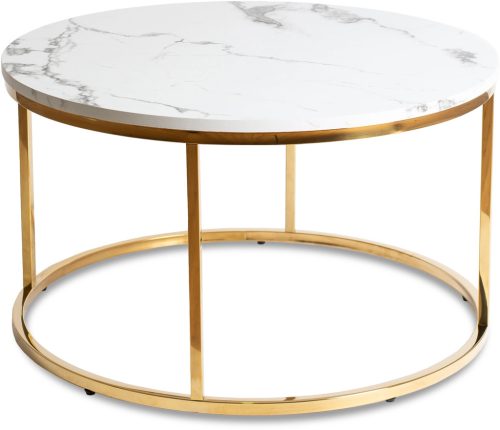Masă culoare marmură albă/auriu CLIFF MAX