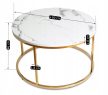 Masă culoare marmură albă/auriu CLIFF MAX