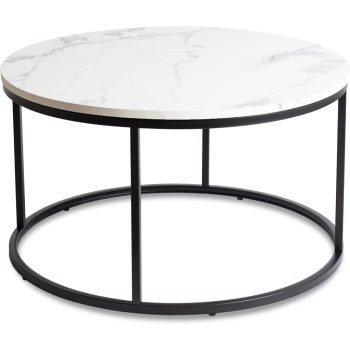 Masă culoare marmură albă/negru CONNY MAX