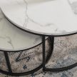 Set măsuțe de cafea cu finisaj efect marmură albă DAFNE MAX