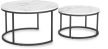 Set măsuțe de cafea cu finisaj efect marmură albă DAFNE MAX